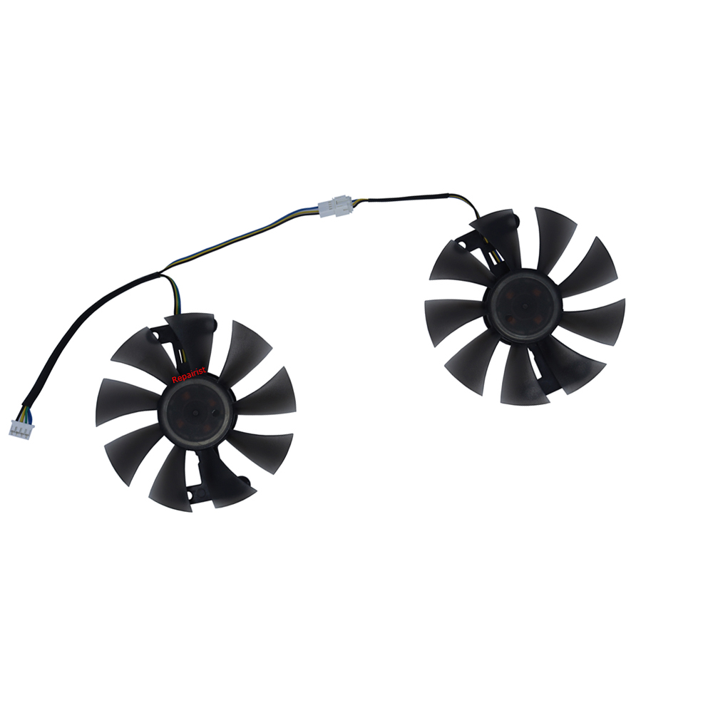 Rx 580 8Gb 2048Sp Gpu - 2 teile/satz, fl8015 12vb, Grafikkarten lüfter,