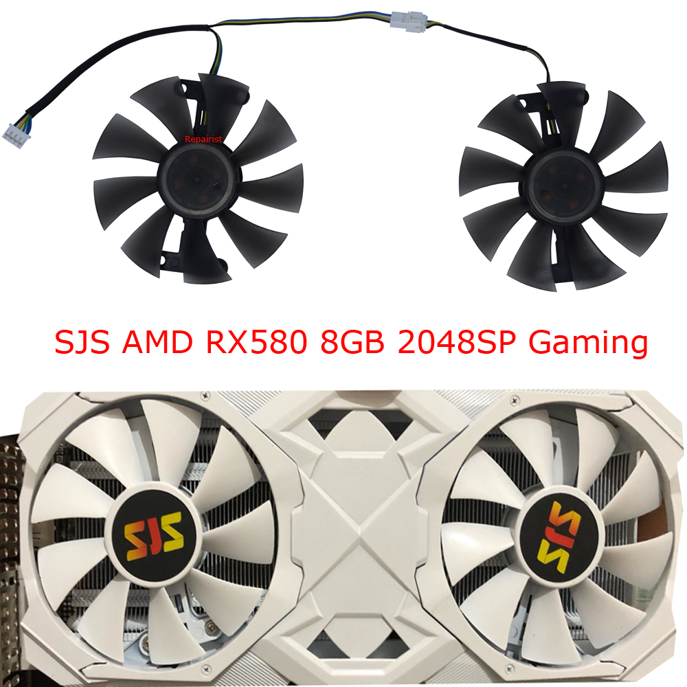 Rx 580 8Gb 2048Sp Gpu - 2 teile/satz, Grafikkarten lüfter, fl801512vb, GPU-Kühler,