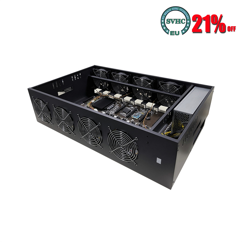 2000W Atx Mining Power Supply - Chassis Ein Satz Mining-Maschinen-Chassis, 8 PCI-Kartensteckplätze,