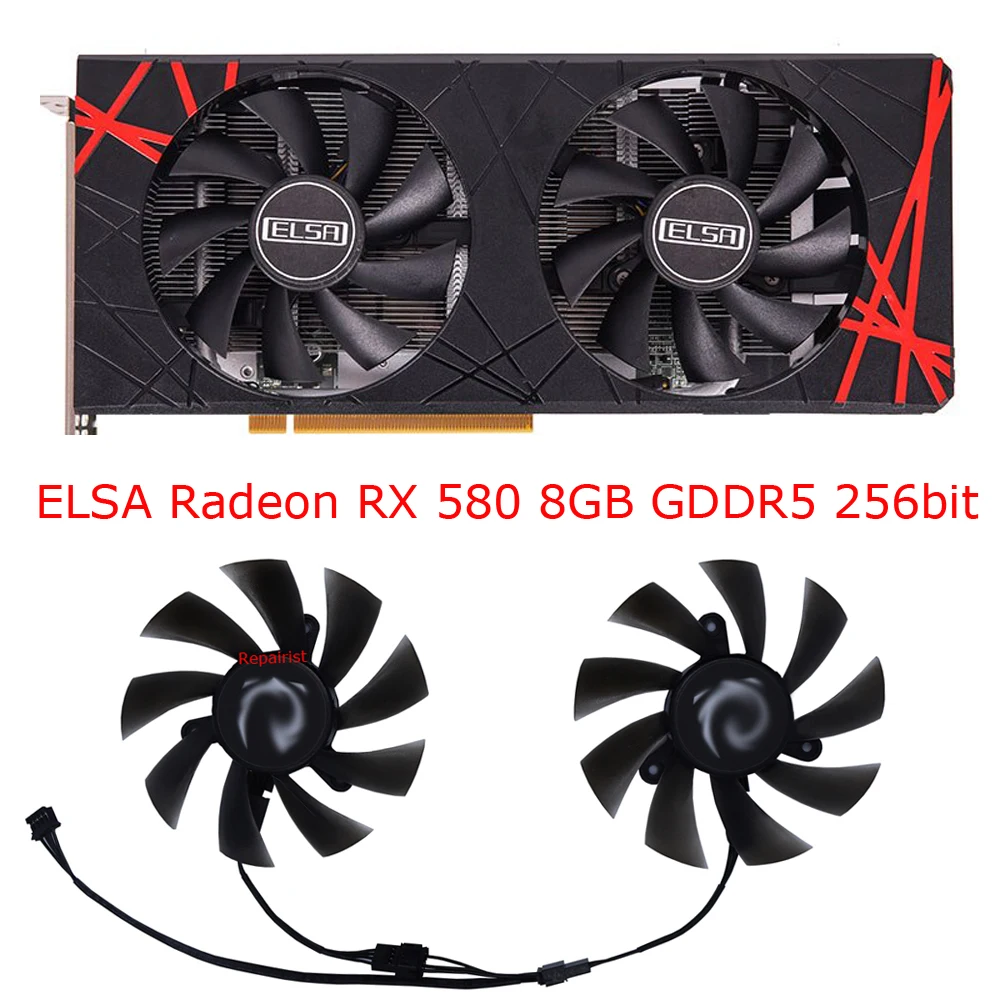 Rx 580 8Gb 2048Sp Gpu - Grafikkartenlüfter, XY-D09015B, GPU-Kühler, für ELSA RX