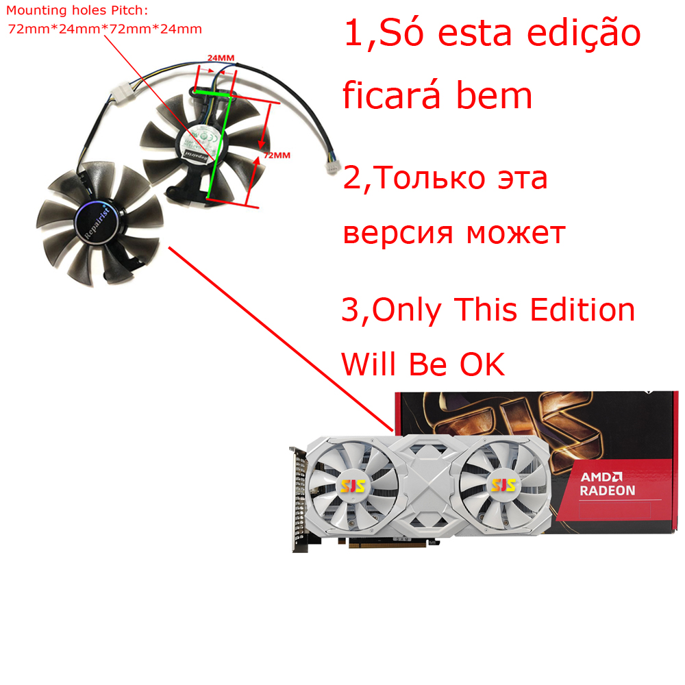 2 teile/satz, Grafikkarten lüf – Rx 580 8Gb 2048Sp Gpu Bewertung und Preis