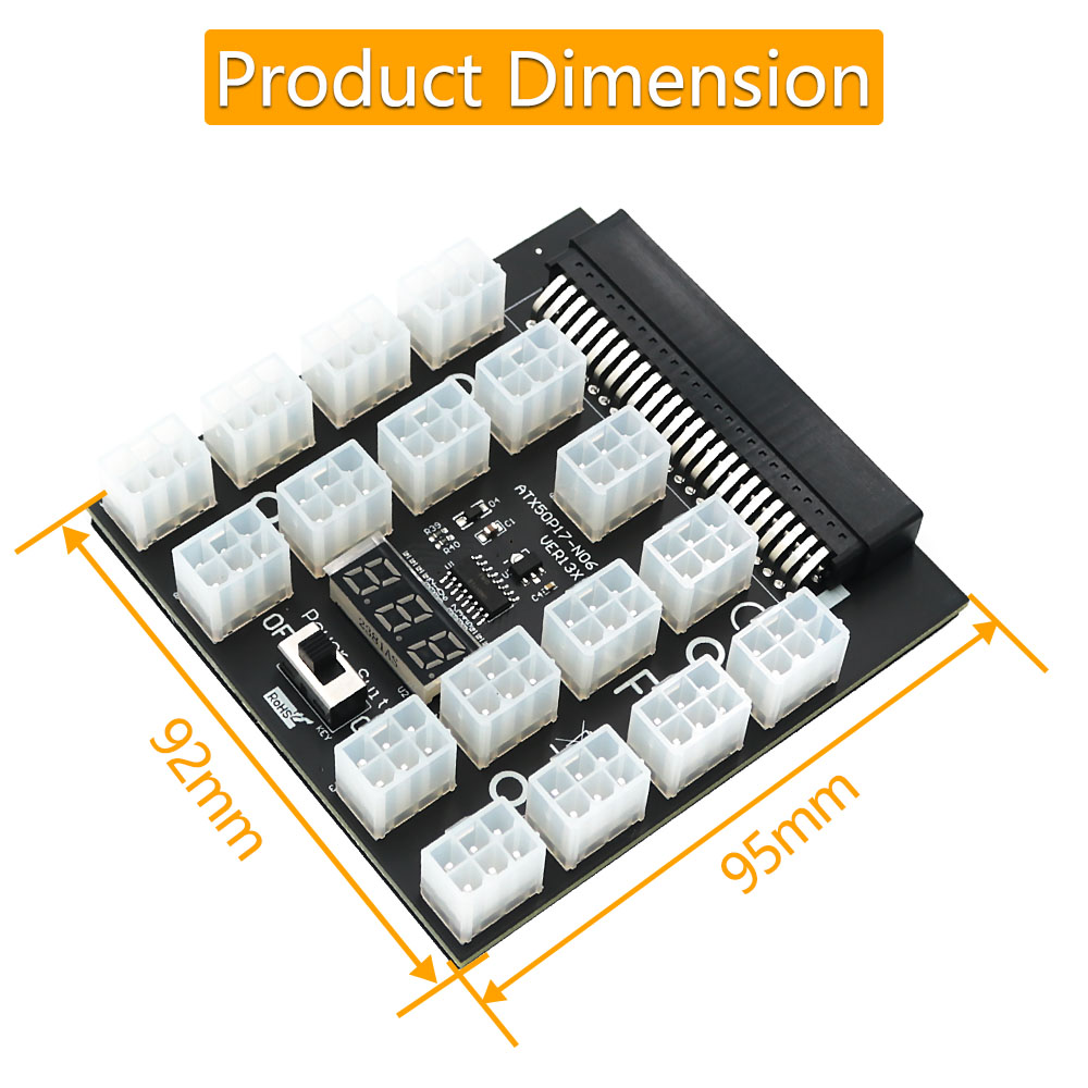 PCI-E 12V 50Pin auf ATX 17 x 6 – 2400W Server Psu Breakout Board Bewertung und Preis