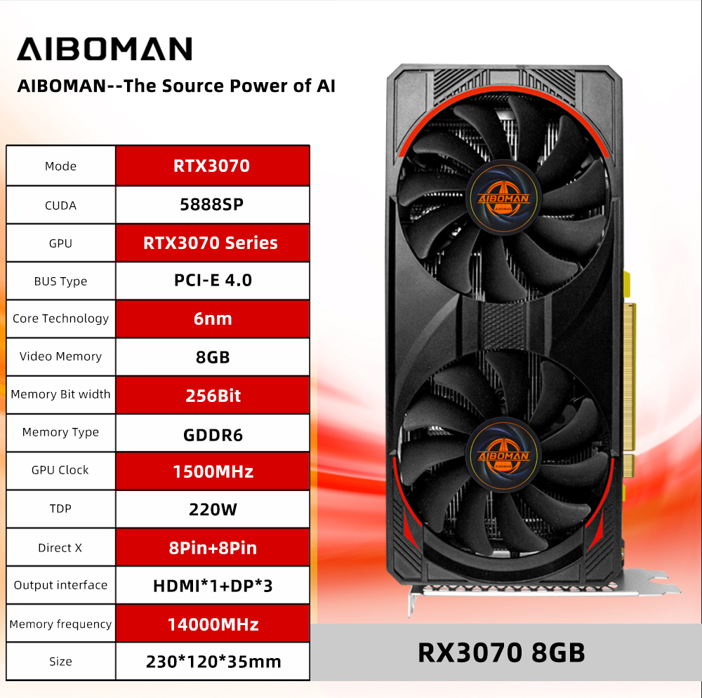 AIBOMAN Computer-Grafikkarten  – Rtx 3070 8Gb Graphics Card Bewertung und Preis