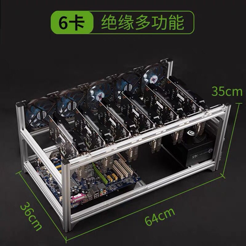 6 8 12 19 GPU Miner Mining Rig – 12 Gpu Open Air Frame Case Bewertung und Preis
