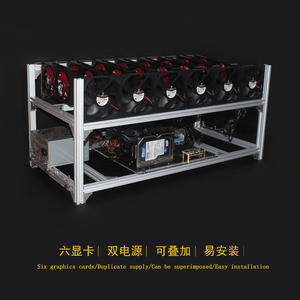 6 8 12 19 GPU Miner Mining Rig – 12 Gpu Open Air Frame Case Bewertung und Preis