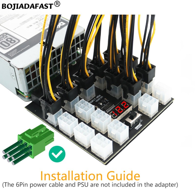 17 Ports PCIe 6-Pin-Stecker Se – 2400W Server Psu Breakout Board Bewertung und Preis