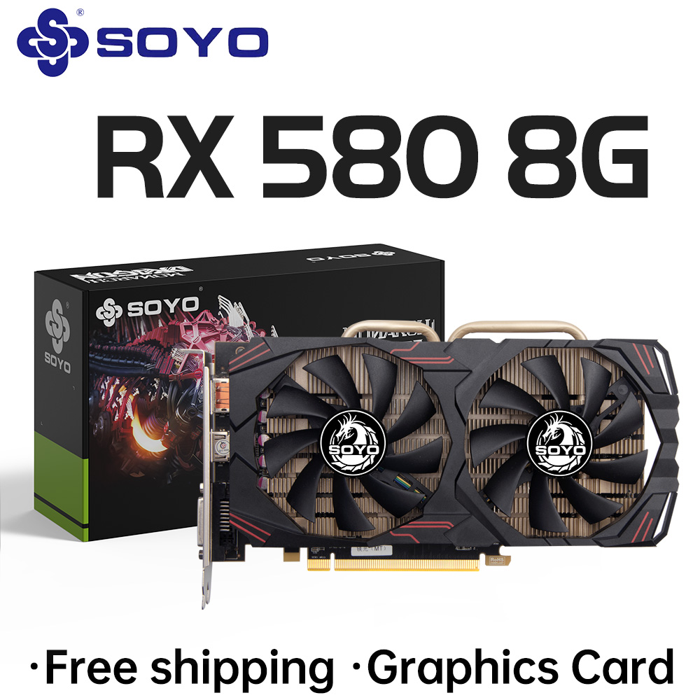 SOYO AMD Radeon RX580 8 GB Gra – Rx 580 8Gb 2048Sp Gpu Bewertung und Preis