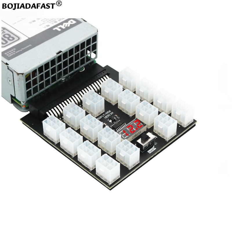 17 Ports PCI-E 6Pin Connector  – 2400W Server Psu Breakout Board Bewertung und Preis